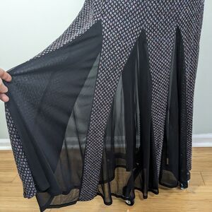 Onyx Nite Prom Dress Maxi Gown Sparkle Metallic Black Silver Mermaid Stretch 4